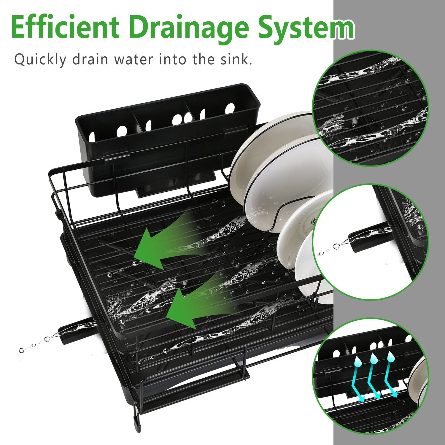 Retractable Dish Drying Rack Kitchen Storage - DailySale