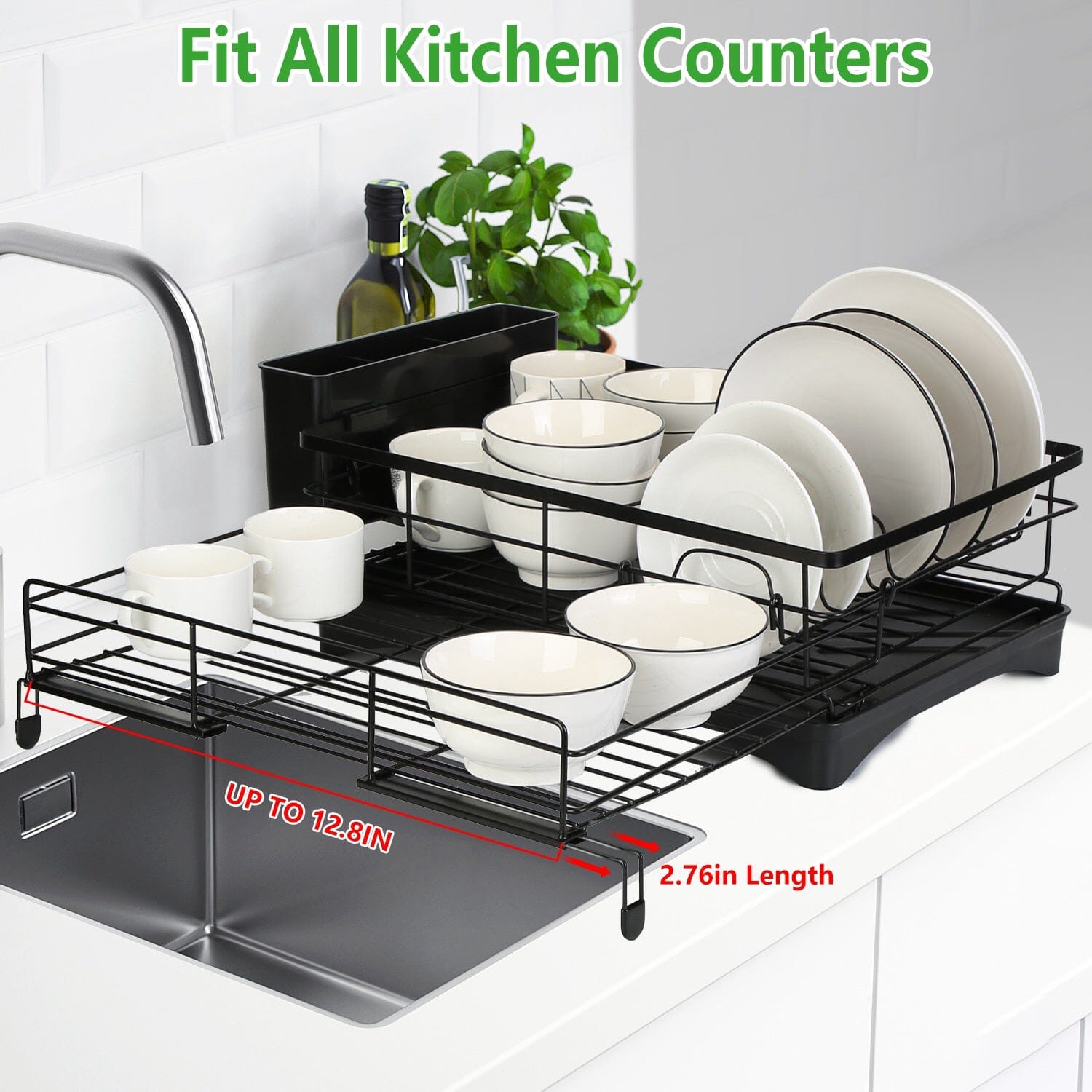 Retractable Dish Drying Rack Kitchen Storage - DailySale