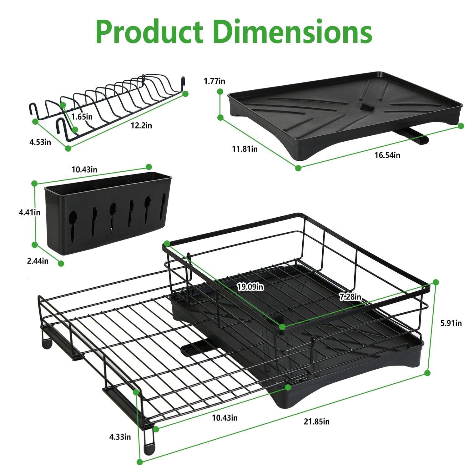 Retractable Dish Drying Rack Kitchen Storage - DailySale