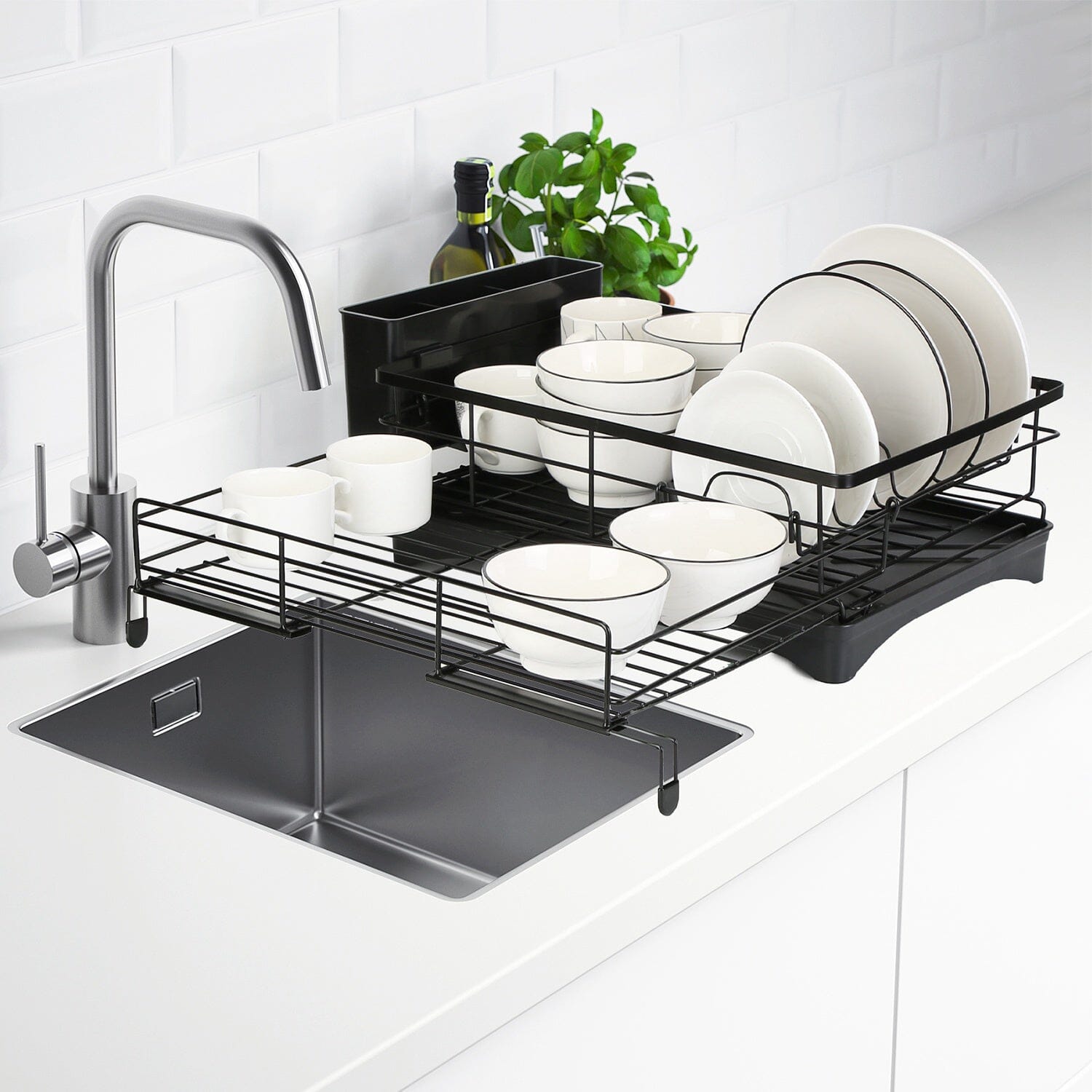 Retractable Dish Drying Rack Kitchen Storage - DailySale