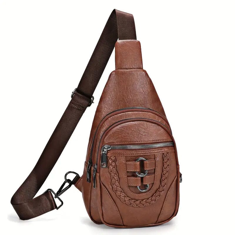 Retro PU Leather Crossbody Bag Bags & Travel Coffee - DailySale