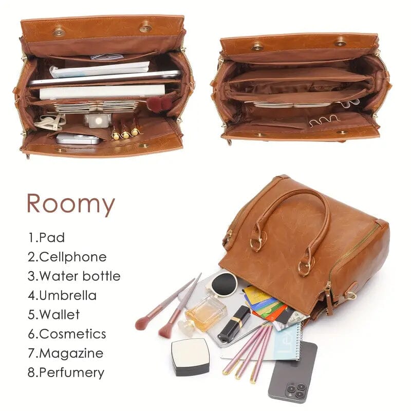 Retro PU Leather Handbag with Multi Card Slot Bags & Travel - DailySale