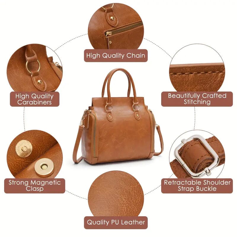 Retro PU Leather Handbag with Multi Card Slot Bags & Travel - DailySale