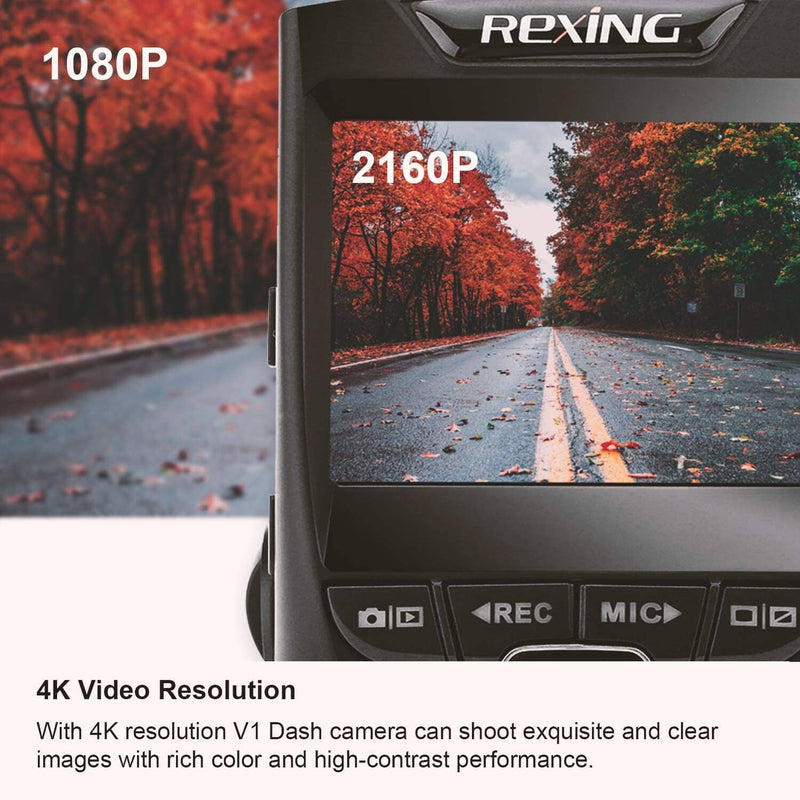 Rexing V55 Dash Cam - 4K Modular Capabilities, 5.0 GHz Wi-Fi, and GPS Car  Dash Camera Recorder