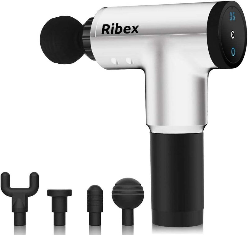 Ribex Pro Massage Gun With 4 Attachable Heads Wellness - DailySale