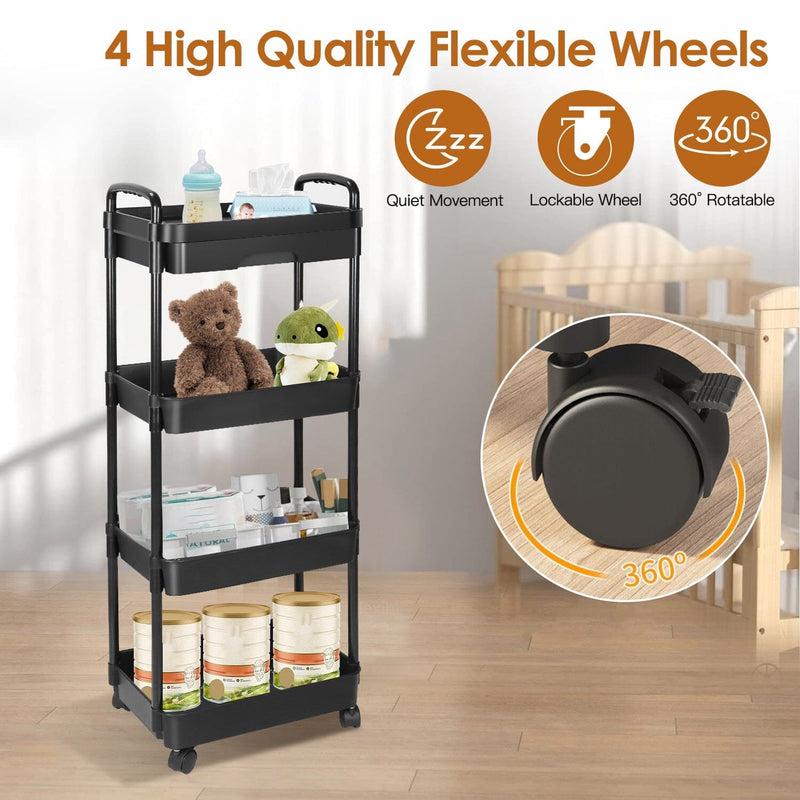 Rolling Utility Cart with Drawer Kitchen Storage - DailySale
