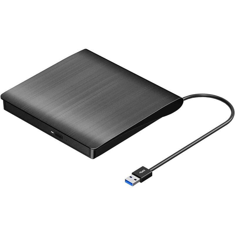 ROOFULL External CD DVD Drive USB 3.0 CD-Burner Premium Portable CD-ROM DVD+/-RW Optical Disc Drive Player Reader Rewriter Computer Accessories - DailySale