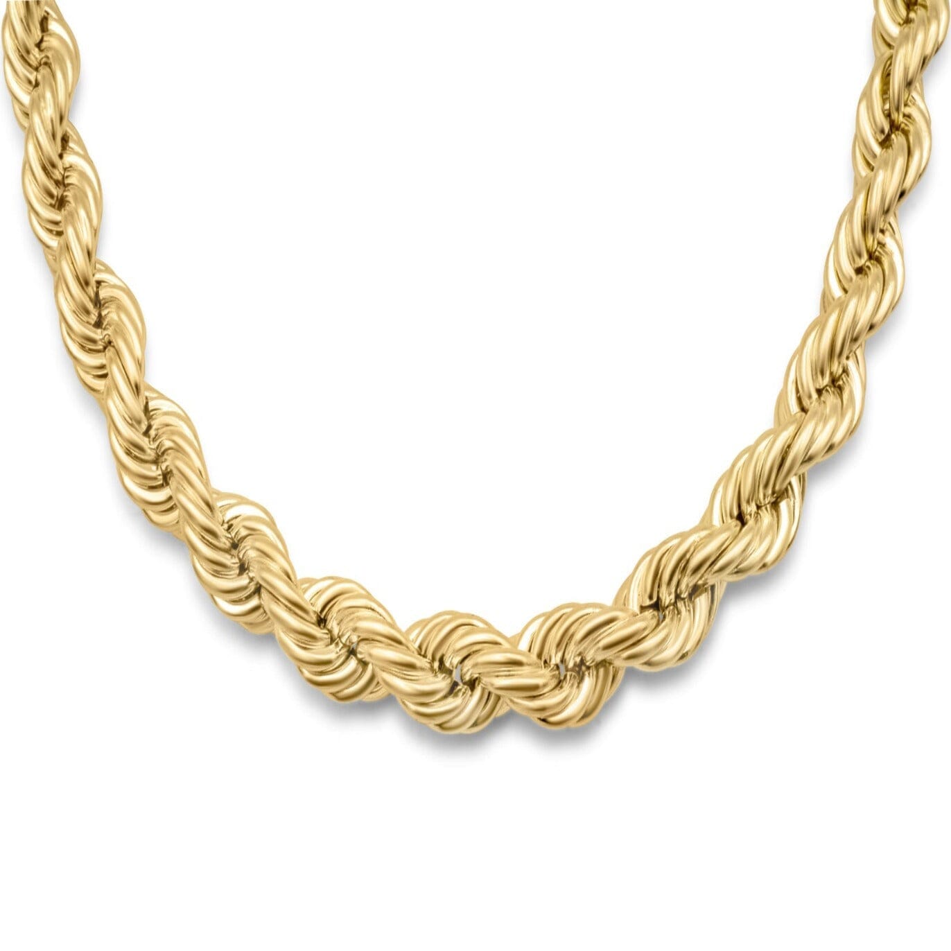 Rope Chain in Yellow Gold - 10mm Necklaces - DailySale