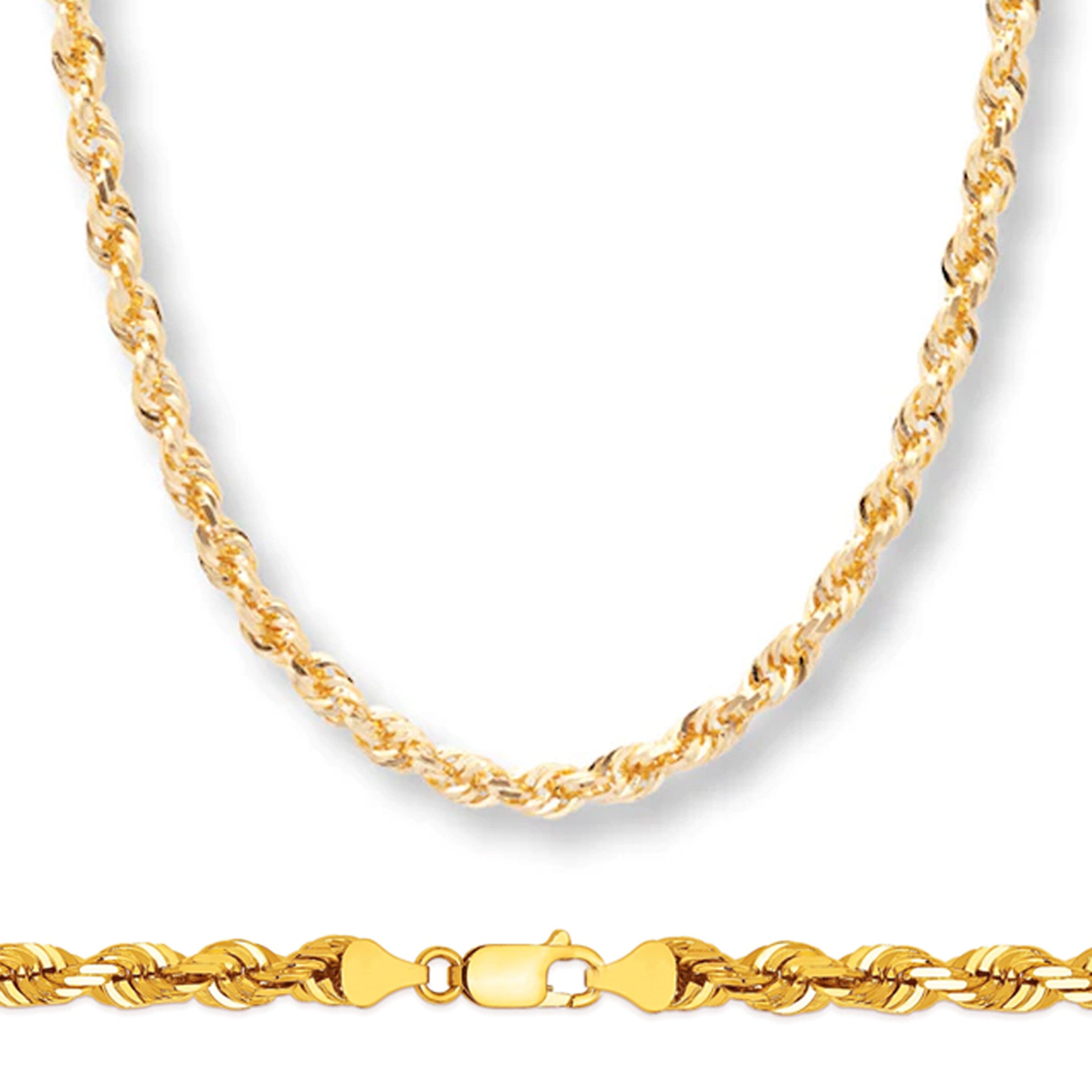 Rope Chain in Yellow Gold - 8mm Necklaces - DailySale