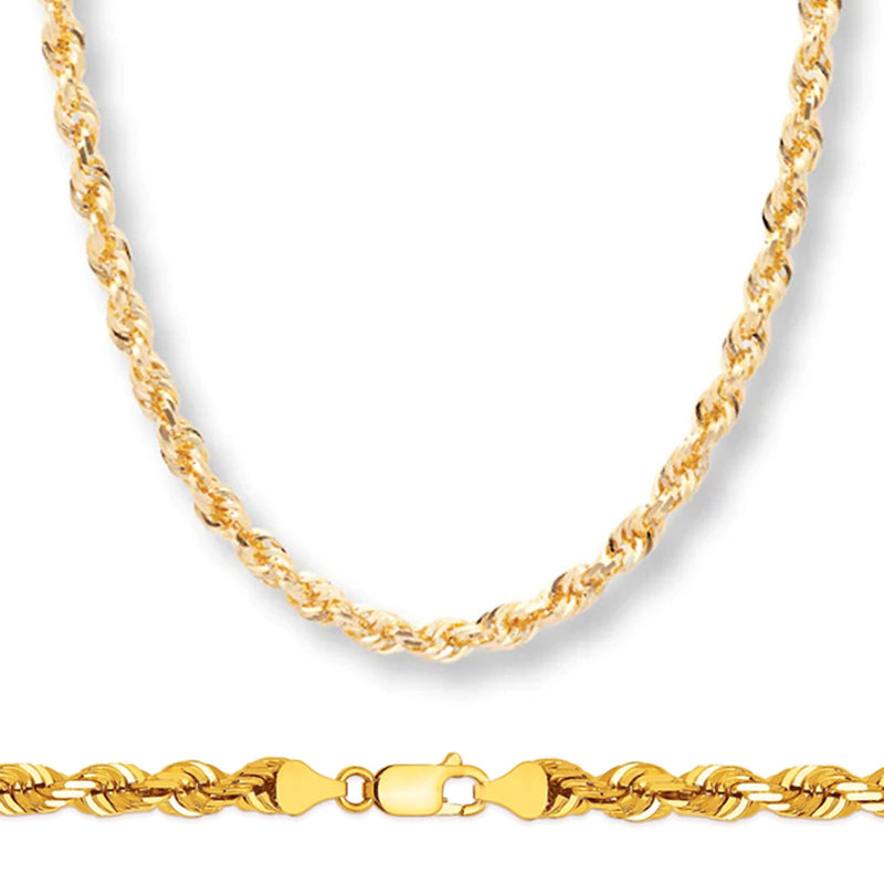 Rope Chain in Yellow Gold - 8mm Necklaces - DailySale