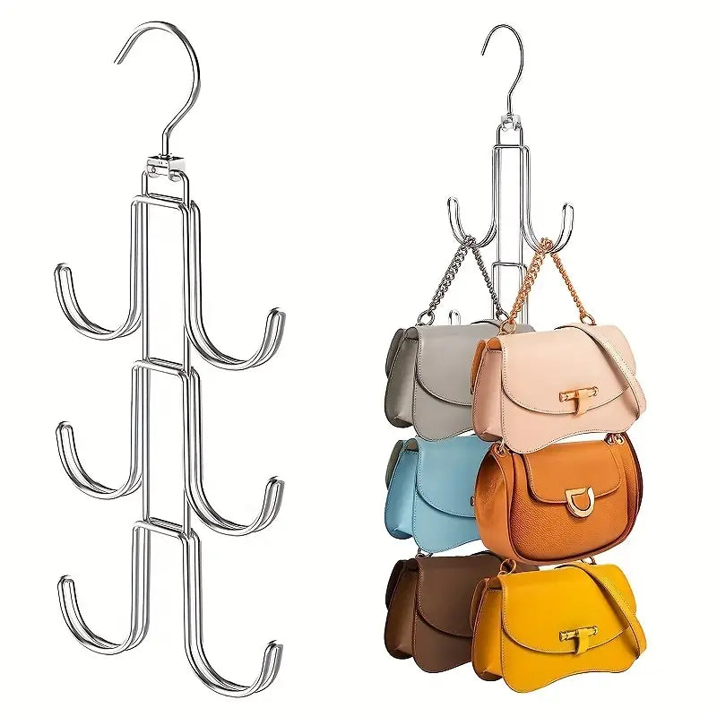 Rotatable Metal Purse Hanger Organizer Closet & Storage - DailySale