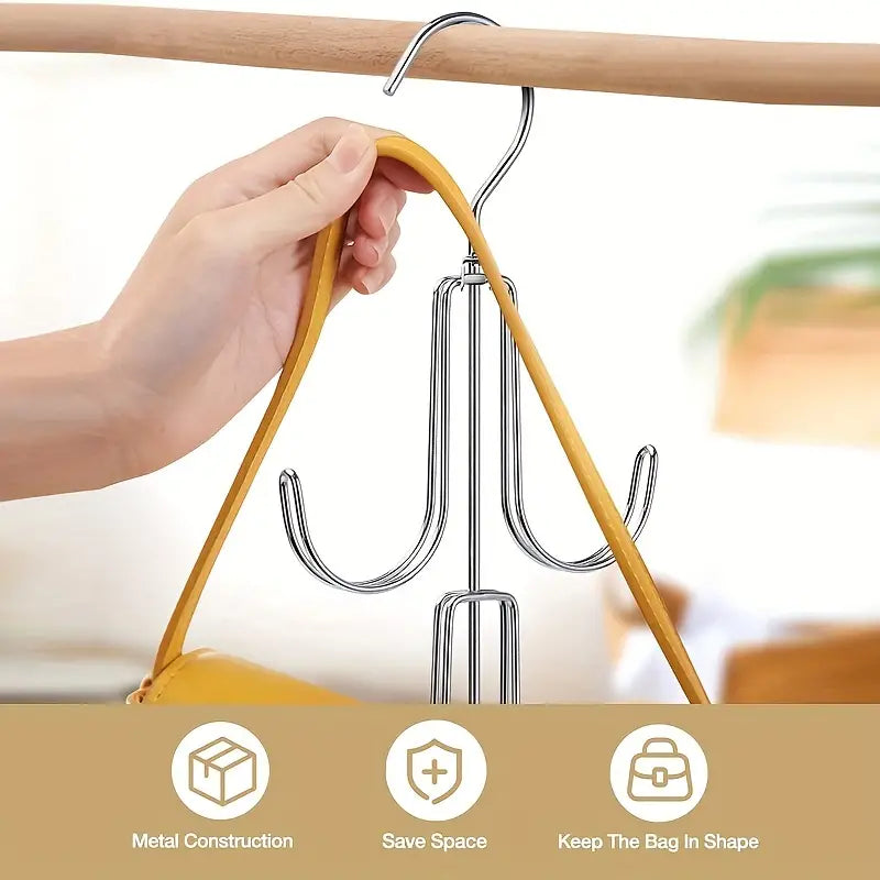 Rotatable Metal Purse Hanger Organizer Closet & Storage - DailySale