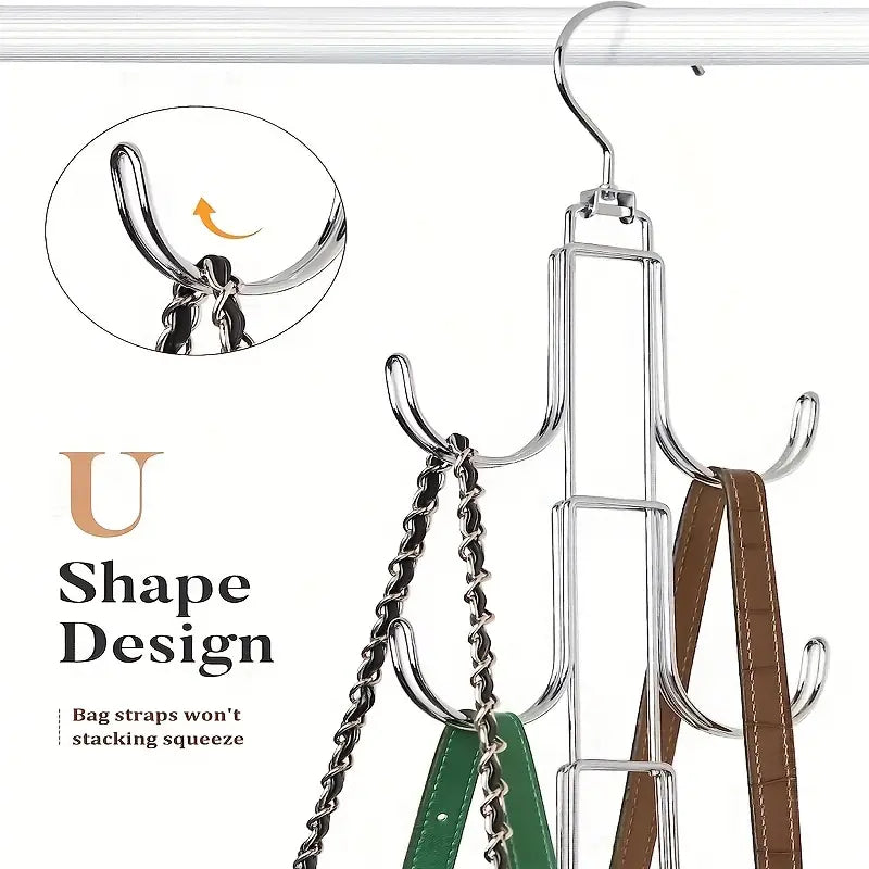 Rotatable Metal Purse Hanger Organizer Closet & Storage - DailySale