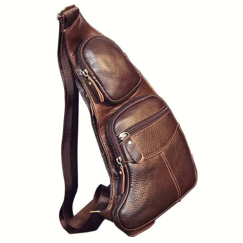 Rugged Vintage Leather Sling Bag Bags & Travel - DailySale