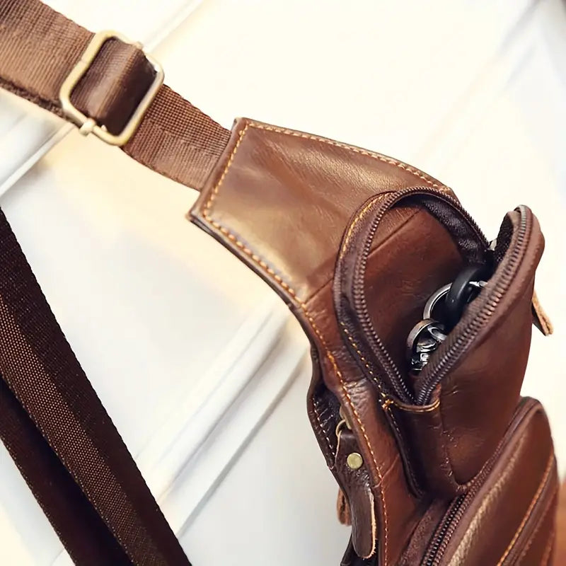 Rugged Vintage Leather Sling Bag Bags & Travel - DailySale