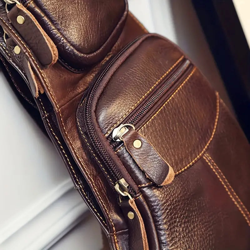 Rugged Vintage Leather Sling Bag Bags & Travel - DailySale