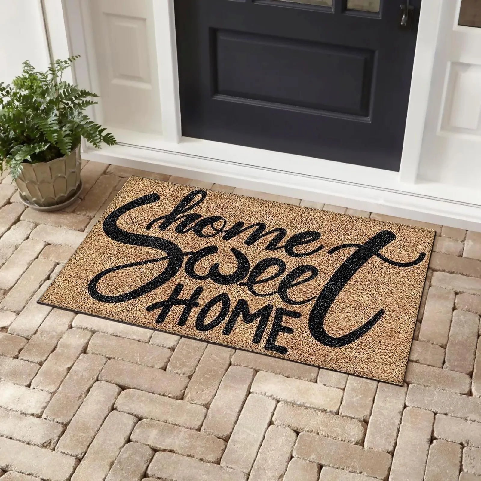 Bibb Home Coir Outdoor Printed Door Mat