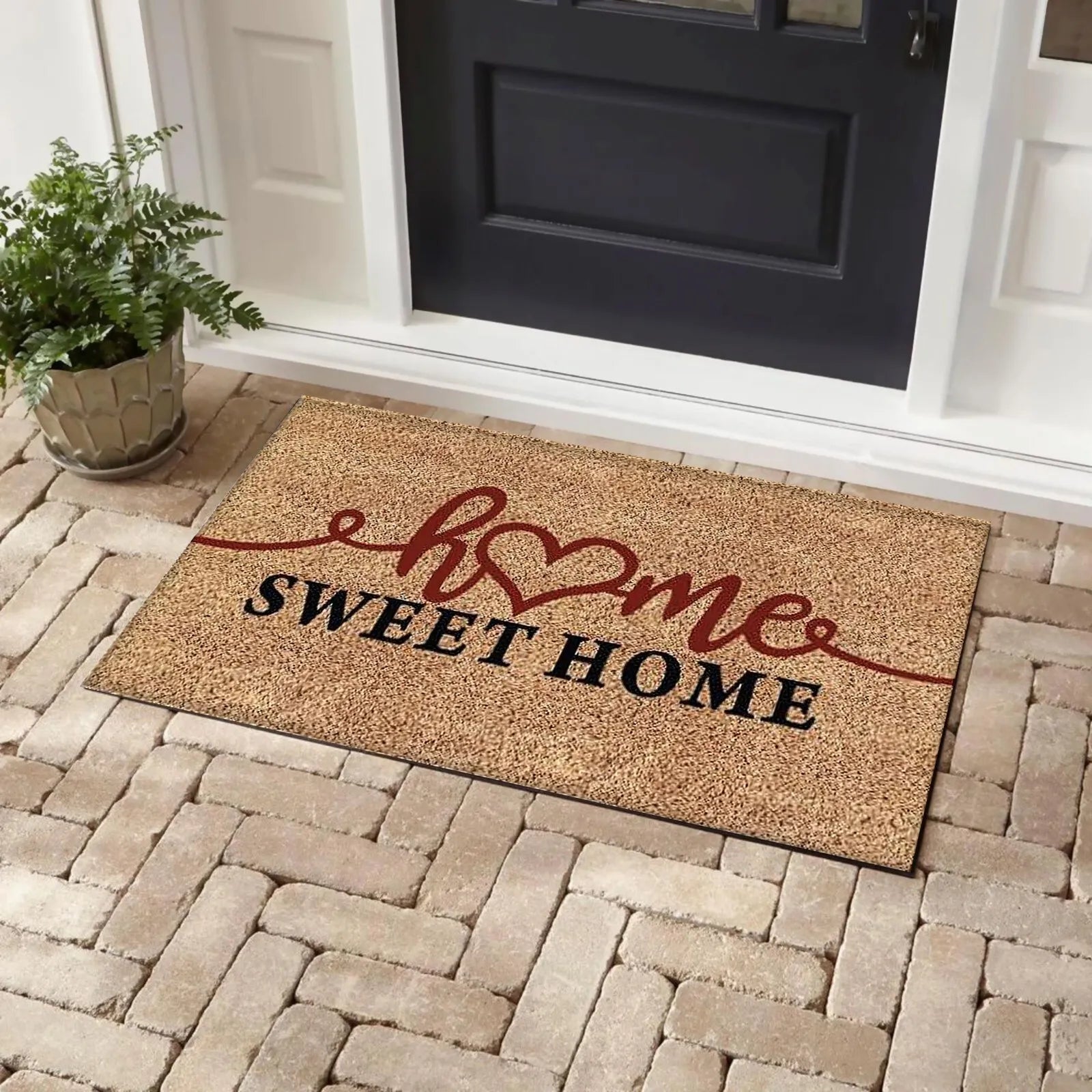 Bibb Home Coir Outdoor Printed Door Mat