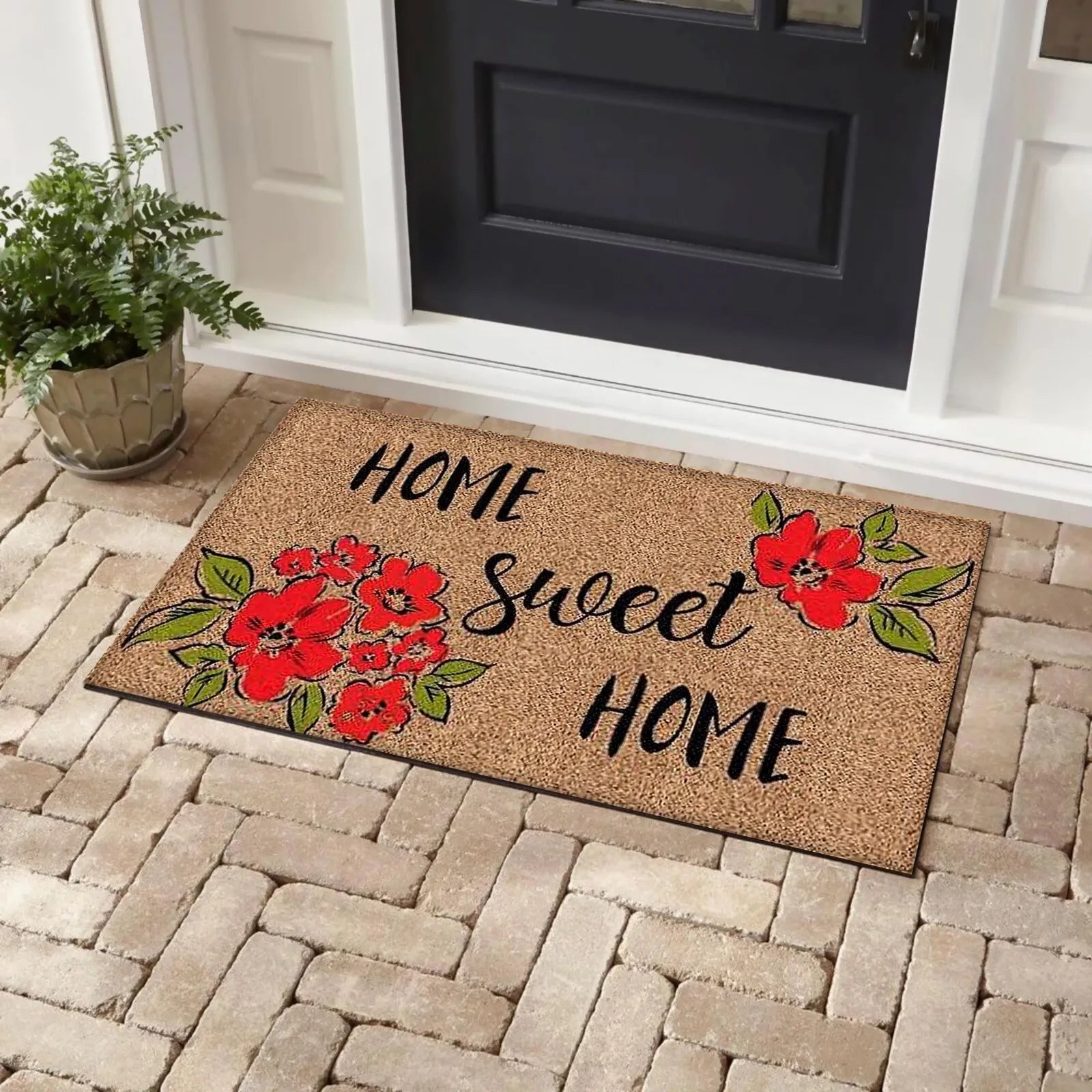 Bibb Home Coir Outdoor Printed Door Mat