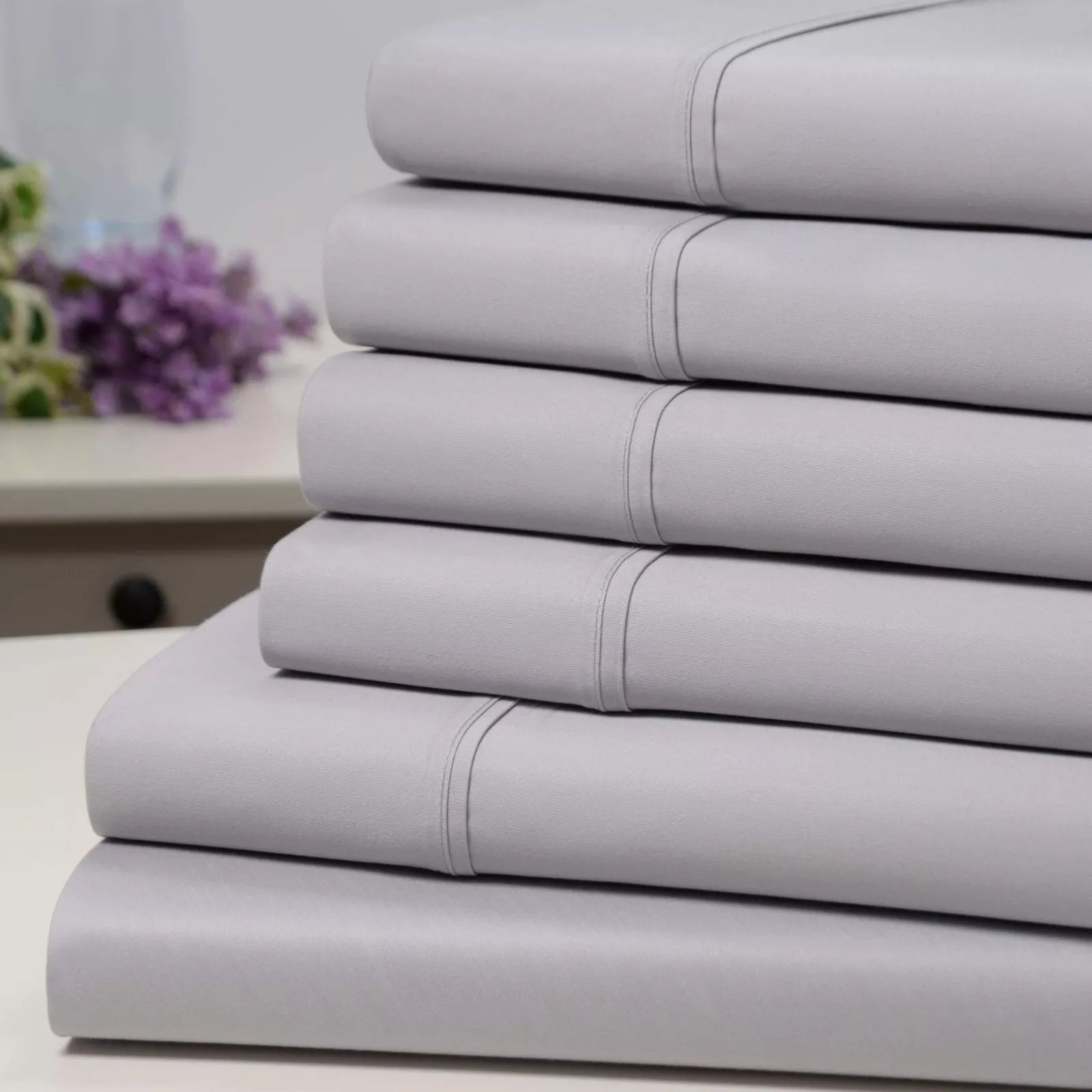 6-Piece Set: Kathy Ireland 1500 Thread Count Bamboo Cotton Sheet Set