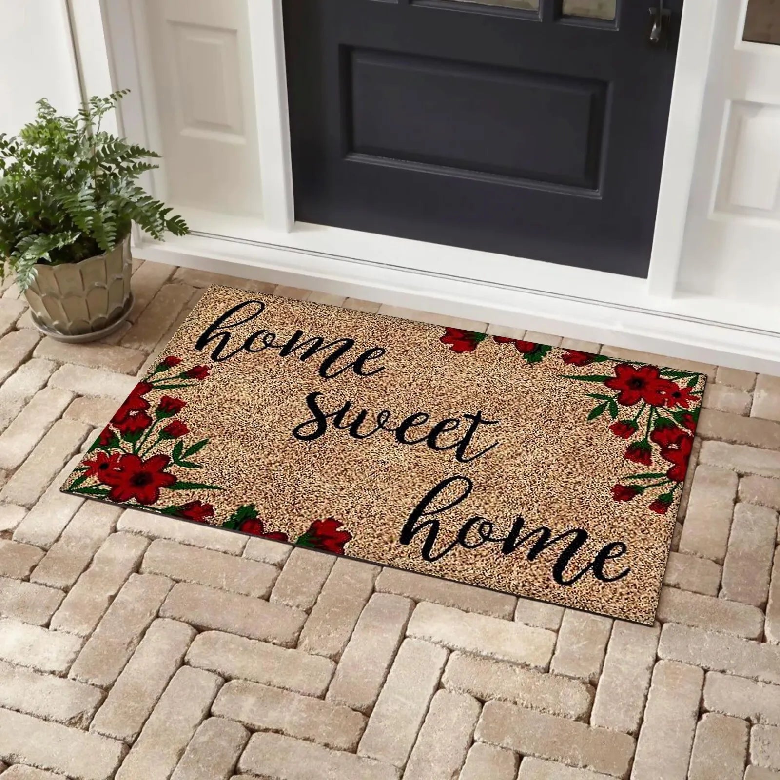 Bibb Home Coir Outdoor Printed Door Mat