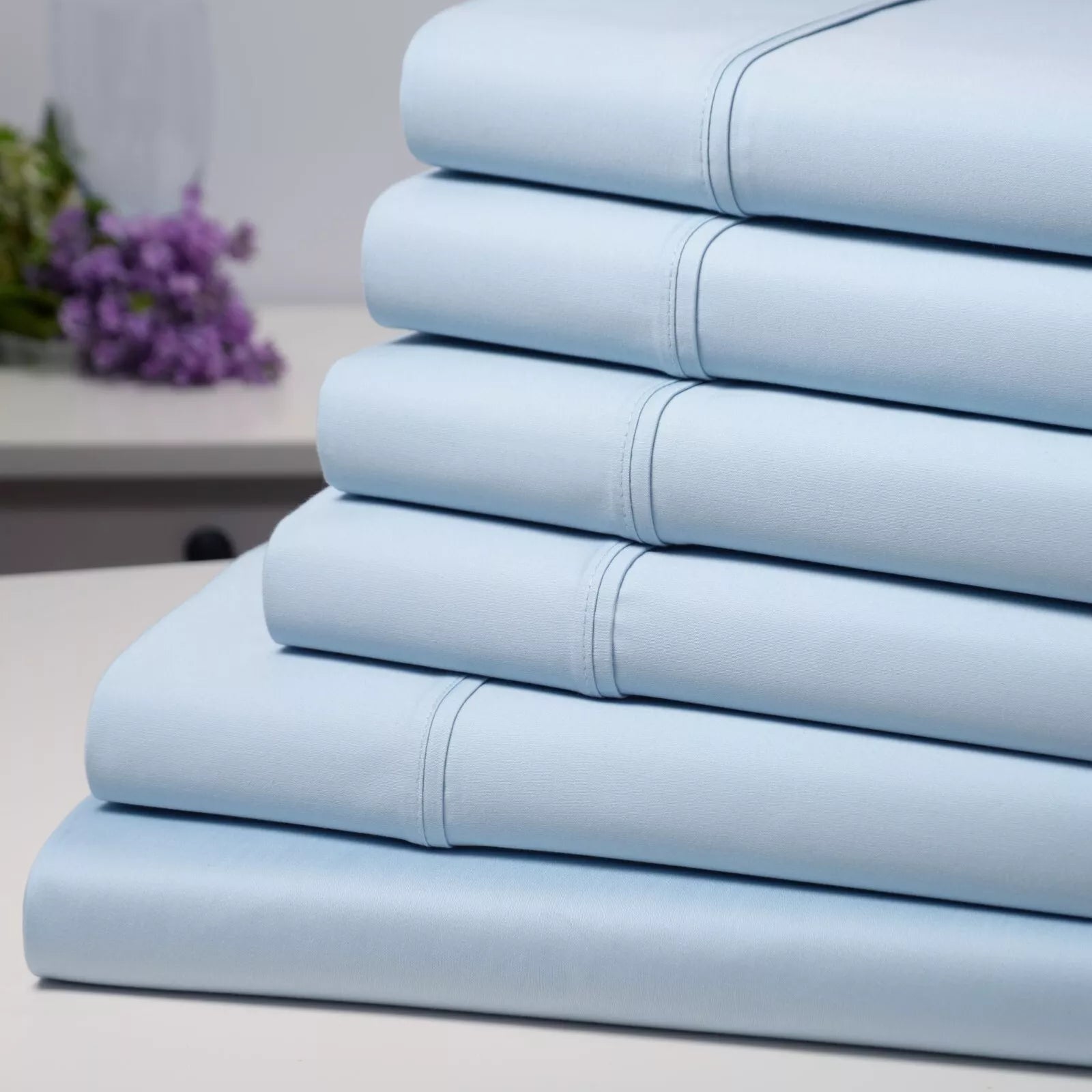 6-Piece Set: Kathy Ireland 1500 Thread Count Bamboo Cotton Sheet Set