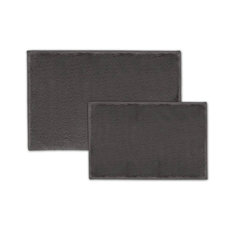 2-Piece Set: Bibb Home 2 Piece Faux Fur Plush Bath Mat Set