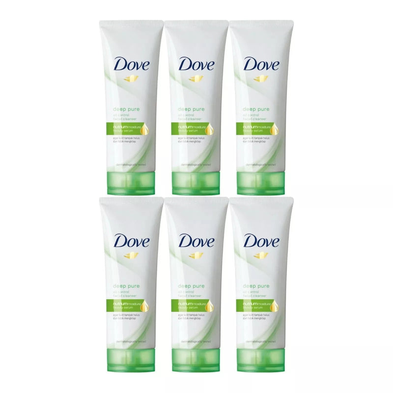 6 Pack Dove Deep Pure Oil Control Facial Cleaner 100 Grams