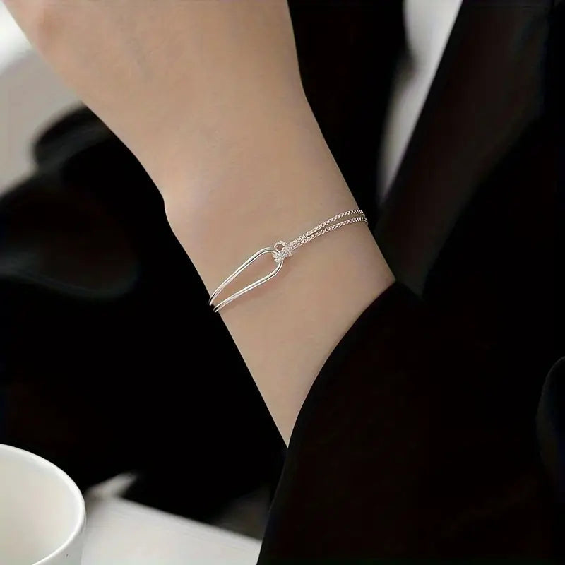 S925 Hypoallergenic Minimalist Geometric Collage Bracelet Bracelets - DailySale