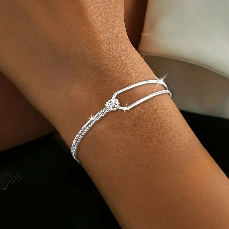 S925 Hypoallergenic Minimalist Geometric Collage Bracelet Bracelets - DailySale