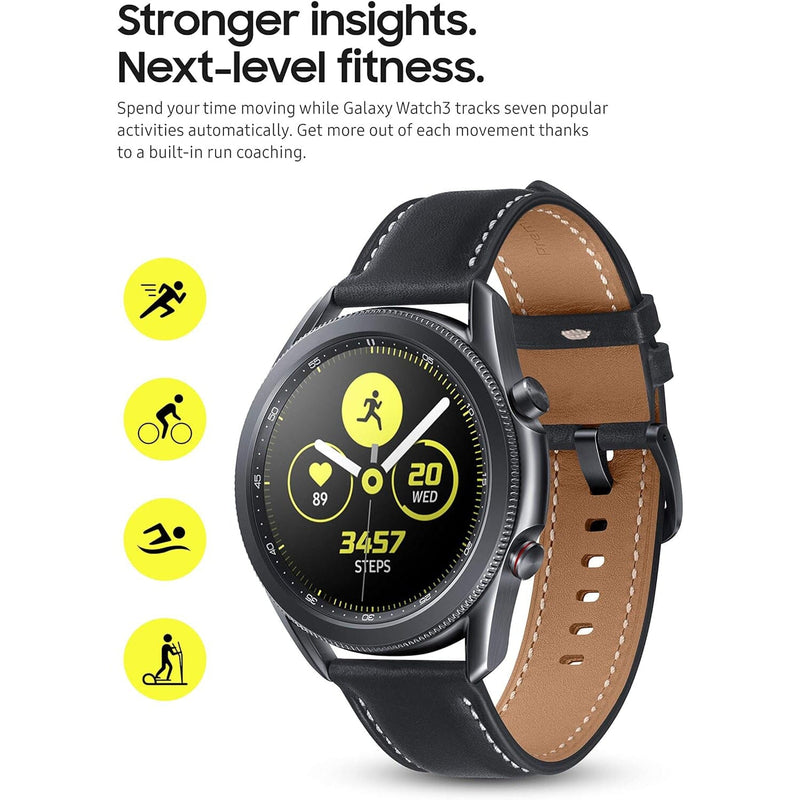 Samsung - Galaxy Watch3 Smartwatch 45mm Stainless LTE - Mystic Black Smart Watches - DailySale