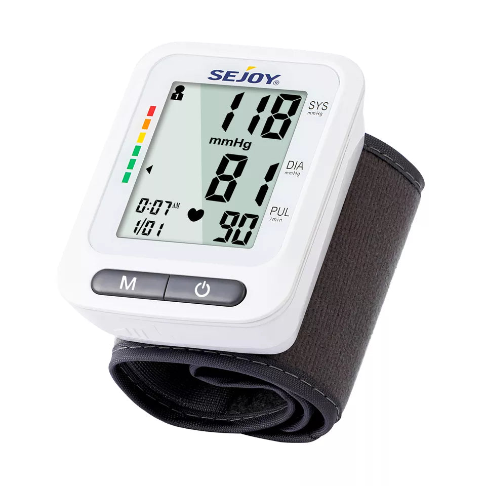 SEJOY Wrist Blood Pressure Monitor Automatic Digital Cuff Heart Rate BP Machine Wellness - DailySale