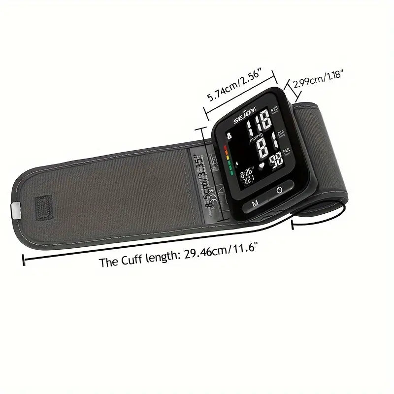 SEJOY Wrist Blood Pressure Monitor Automatic Digital Cuff Heart Rate BP Machine Wellness - DailySale