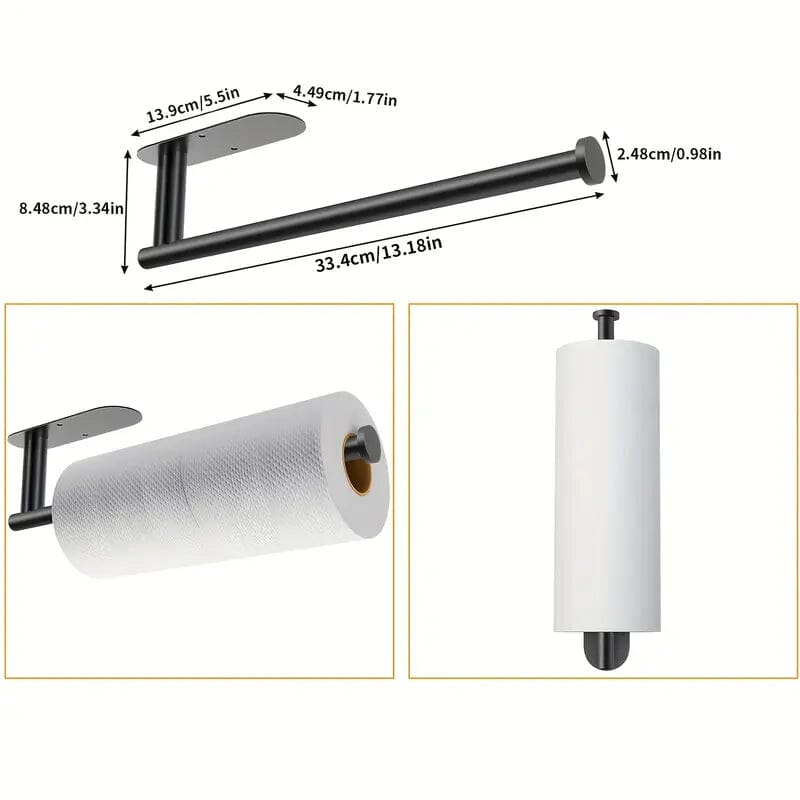 Self-Adhesive Under Cabinet Paper Towel Holder Kitchen Storage - DailySale