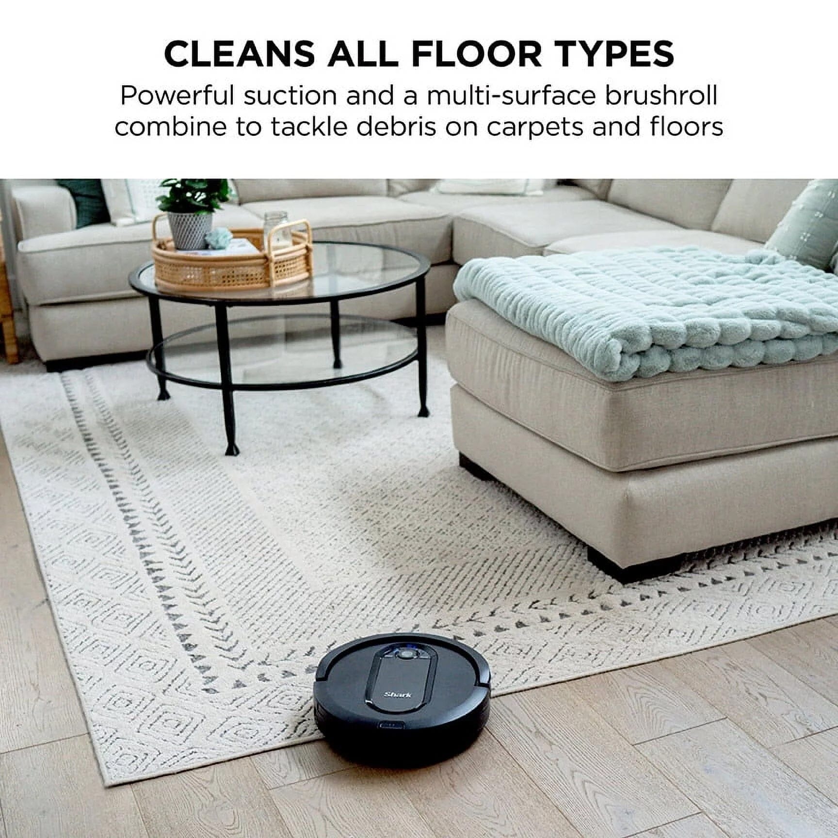 Shark RV990 EZ Robot Vacuum with Row-by-Row Cleaning and Powerful Suction (Refurbished) Household Appliances - DailySale