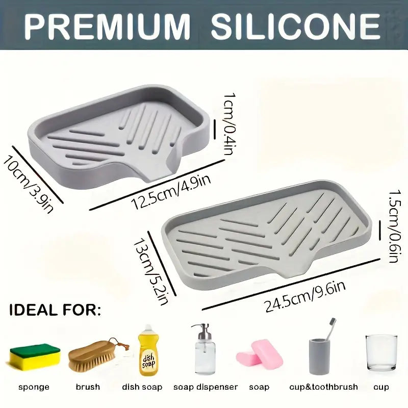 Silicone Sink Organizer Tray – Non-Food Contact Soap Holder Kitchen Tools & Gadgets - DailySale