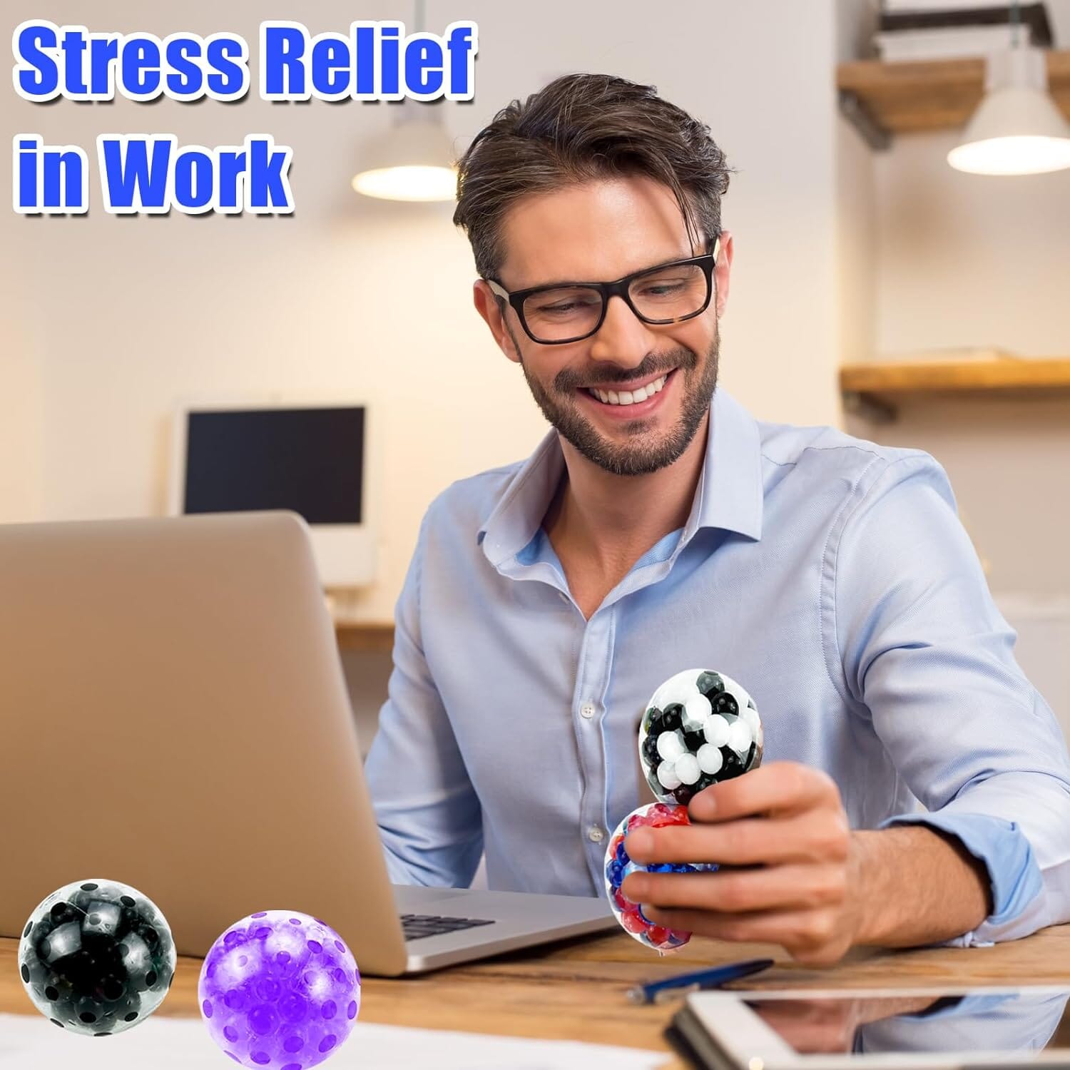 Small Sensory Balls for Adults Stress Relief Wellness - DailySale