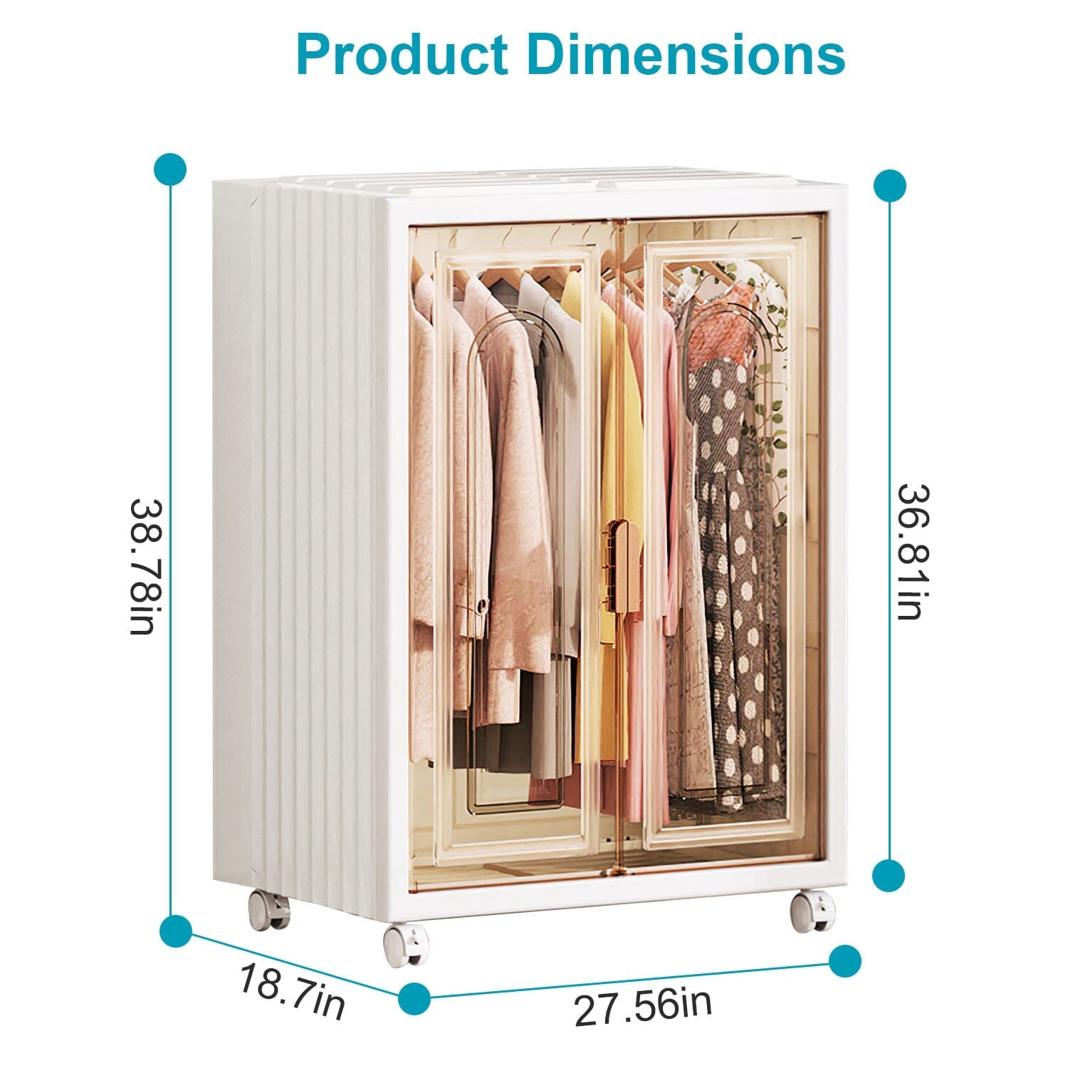 Small Wardrobe Closet with Magnetic Design Closet & Storage - DailySale