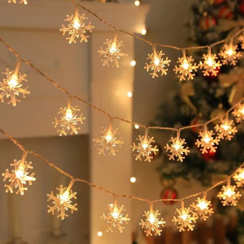 Snowflake Decorative LED String Light 450cm/177.17in String & Fairy Lights Warm White - DailySale