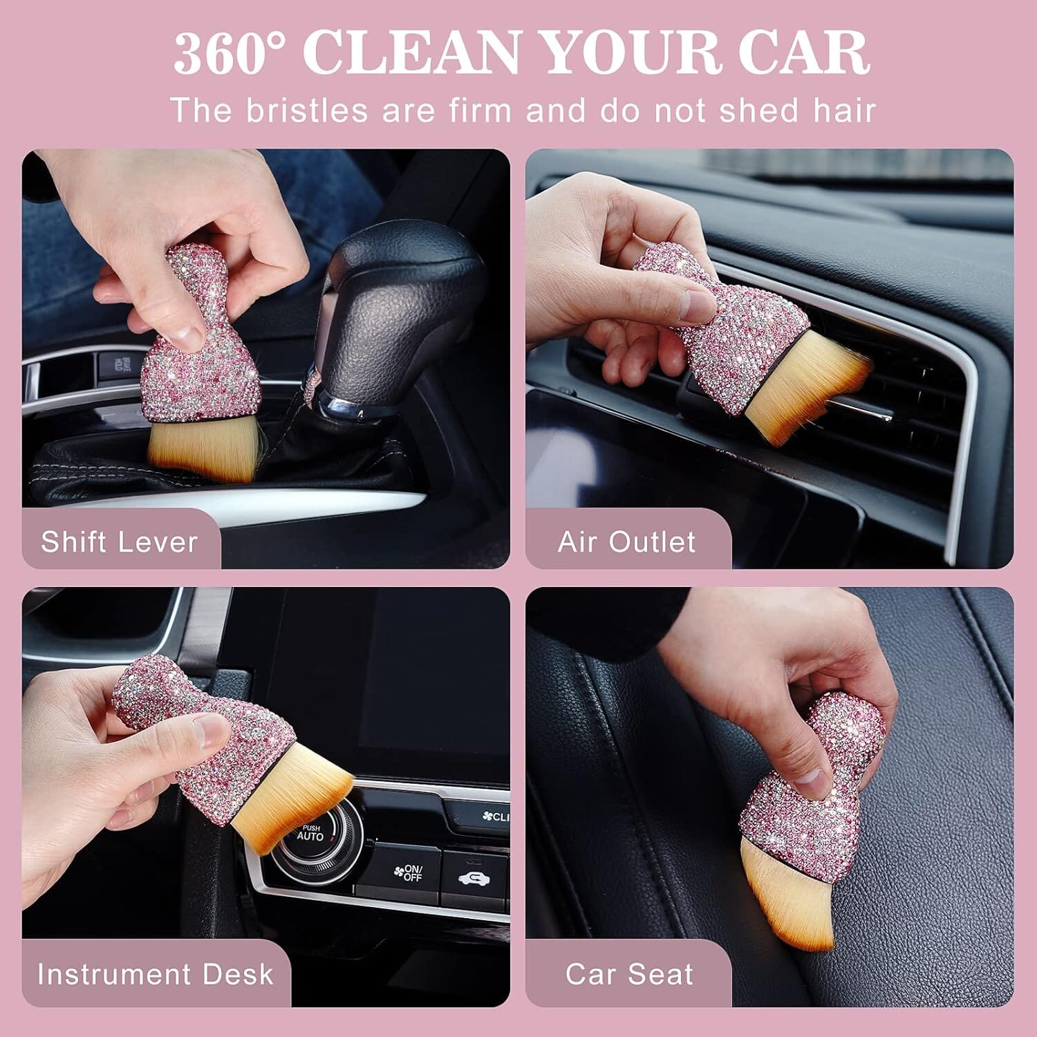 Soft Bristle Car Interior Cleaning Brush Automotive - DailySale