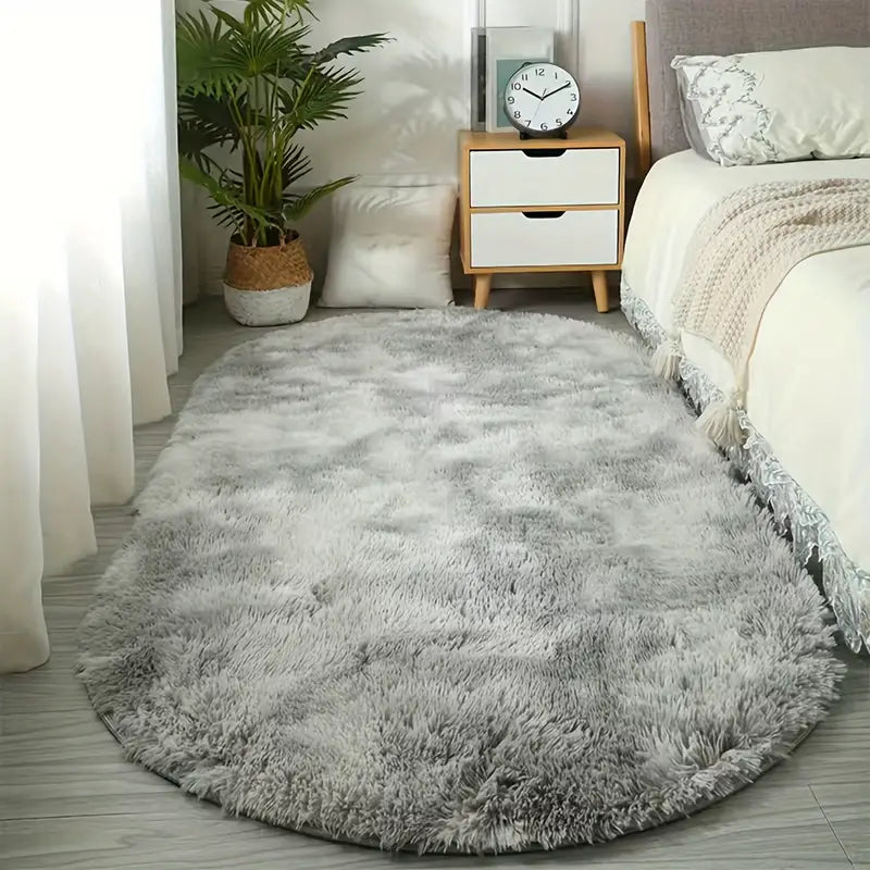 Soft Fluffy Shag Area Rugs for Living Room and Bedroom Furniture & Decor Light Gray - DailySale