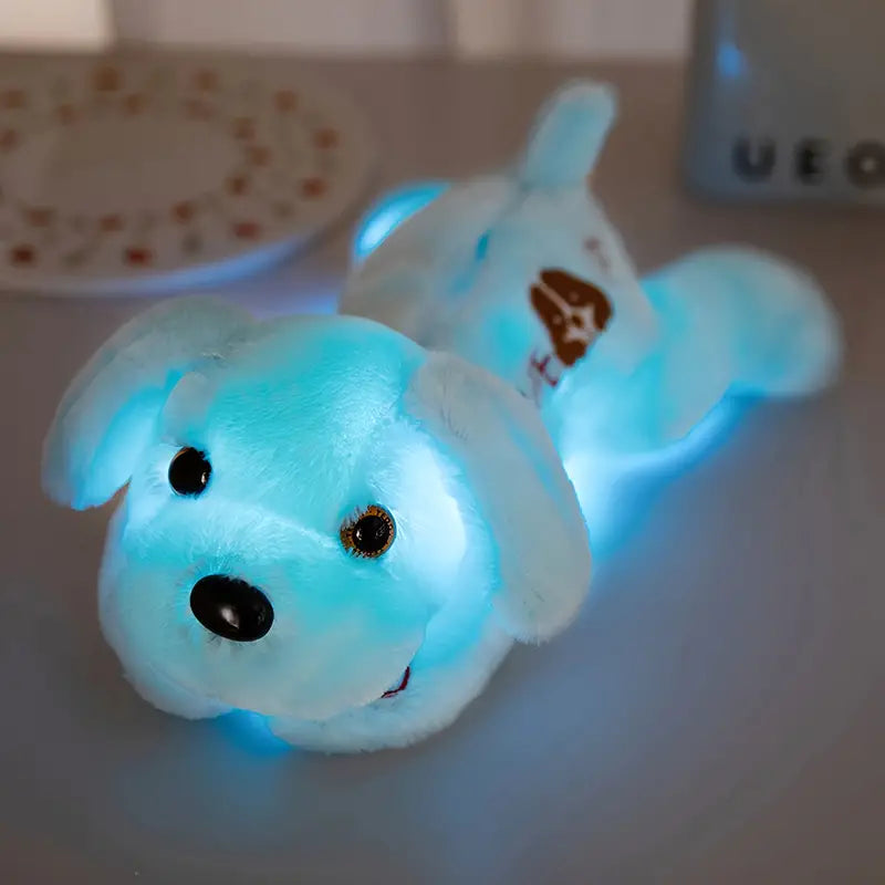 Soft Glow-in-the-Dark LED Plush Puppy Toys & Games Blue - DailySale