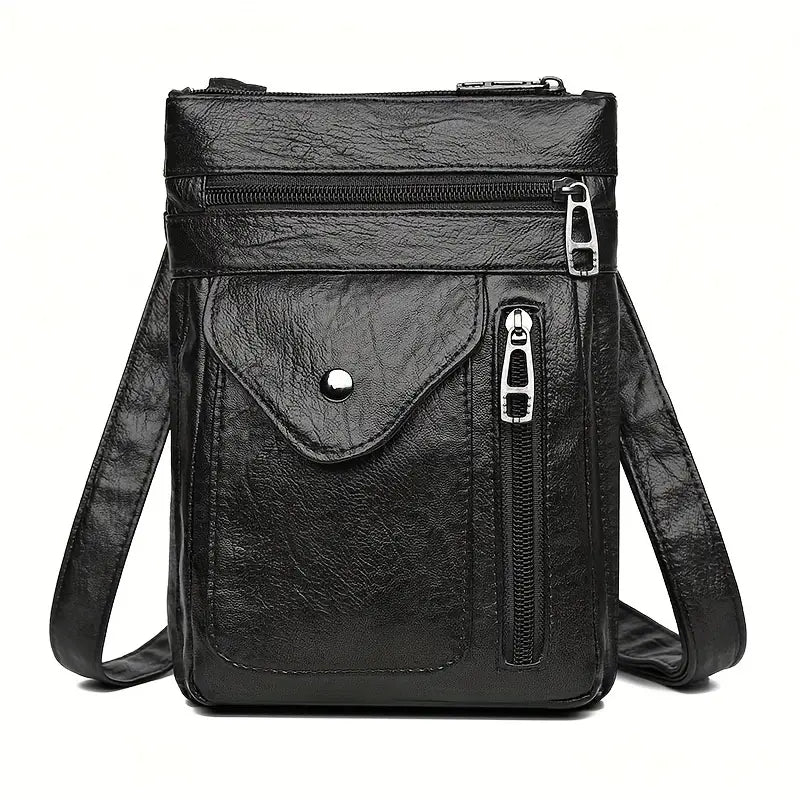 Soft PU Leather Women Messenger Bag Bags & Travel Black - DailySale