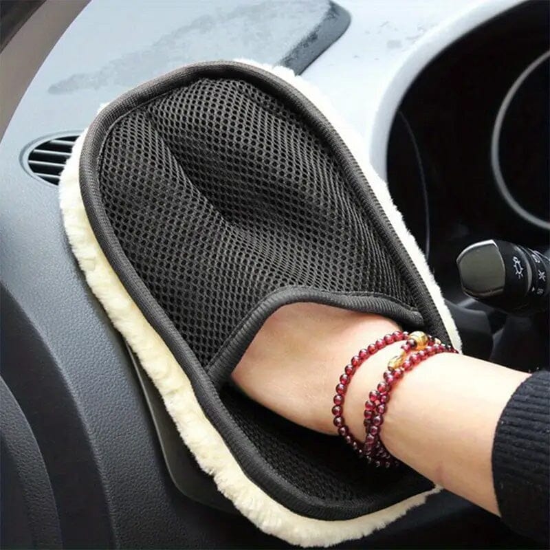 Soft Wool Car Cleaning Mitt Automotive - DailySale