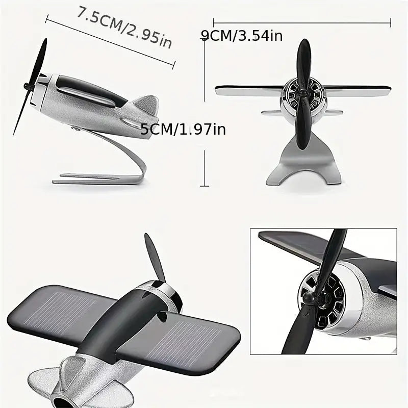 Solar Airplane Creative Car Decoration Automotive - DailySale