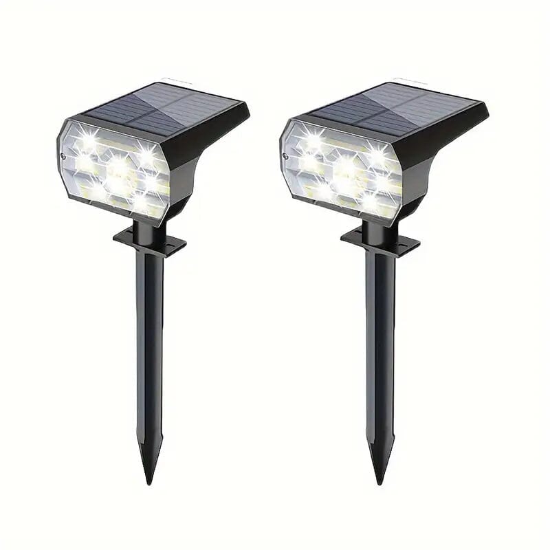 Solar Landscape Outdoor Spotlights Outdoor Lighting 2-Piece - DailySale