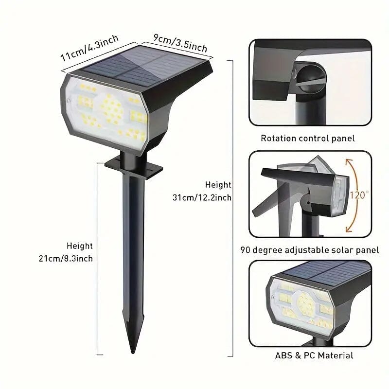 Solar Landscape Outdoor Spotlights Outdoor Lighting - DailySale