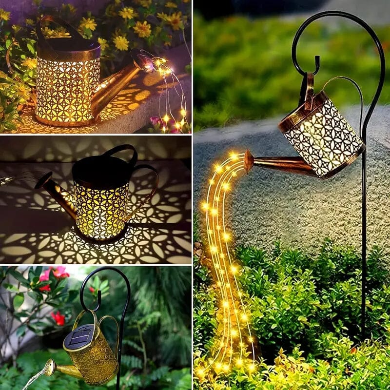 Solar LED Watering Can String Lights Outdoor Lighting - DailySale