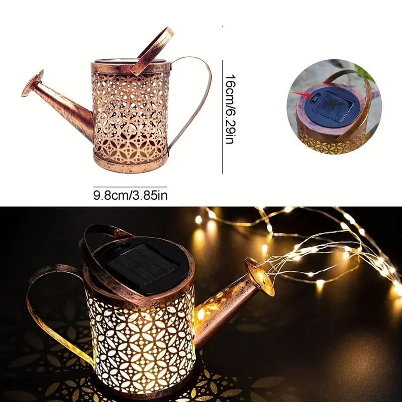 Solar LED Watering Can String Lights Outdoor Lighting - DailySale