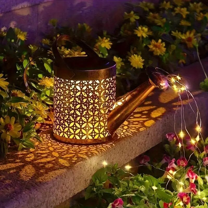 Solar LED Watering Can String Lights Outdoor Lighting - DailySale